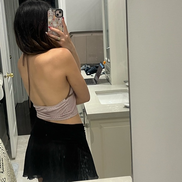 Y2K brown halter top - Picture 3 of 4